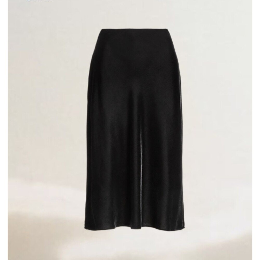 Lauren Ralph Lauren Black Velvet A-line Midi Skirt Holiday Whimsigoth Size 16